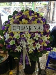 ส่งพวงหรีดวัดวิสุทธิคุณ ปทุมธานีจาก CITIBANK 2