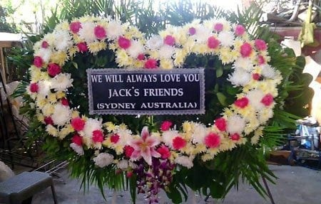 ส่งพวงหรีดวัดเขาแก้ว อำเภอพยุหคีรี จ.นครสวรรค์ จาก Jack Friends Australia