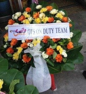 พวงหรีด วัดแสงสรรค์ อำเภอธัญบุรี จังหวัดปทุมธานี จาก OPS ON DUTY TEAM