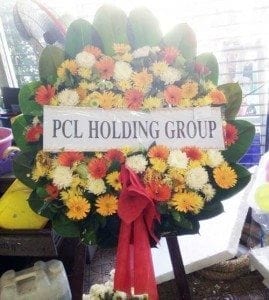 ส่งพวงหรีดวัดหัวลำโพง เขตบางรัก จาก PCL HOLDING