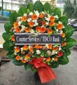 ส่งพวงหรีดวัดศาลาครืน เขตจอมทอง จ.กรุงเทพ จาก Cunter Service