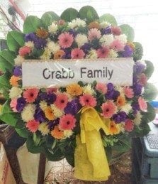 ส่งพวงหรีดวัดหนองใหญ่ อำเภอสายไหม กรุงเทพ จาก Crabb Family