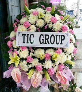 ร้านพวงหรีด ศรีประทุมทอง อ.สองพี่น้อง จ.สุพรรณบุรี พวงหรีดจาด TIC GROUP